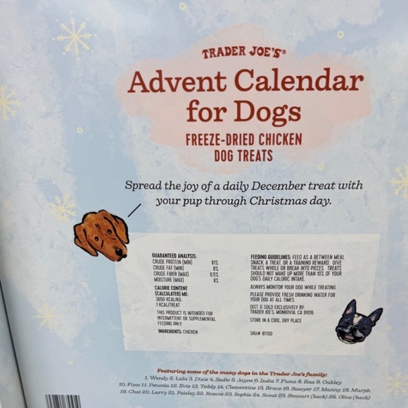 Limited Trader Joe’s; Advent Calendar for Dogs! - Picture 3 of 3